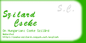 szilard cseke business card